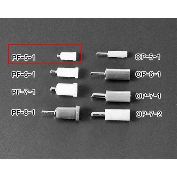 【PF-5-1】超小型パネルチェック用端子 ソケット テフロンタイプ(適合オスピン径φ1.0・圧入式)(10個入)