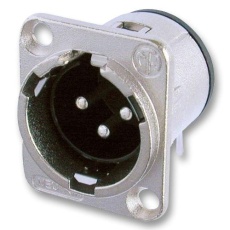 【NC3MDH】PLUG XLR PANEL PCB R/A 3POLE