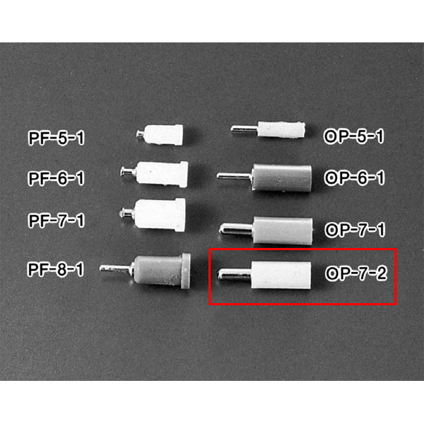 【OP-7-2 白】超小型パネルチェック用端子 プラグ(圧着式)白(10個入)