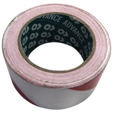 【AT8H RED / WHITE 33M X 50MM】TAPE AT8 WARNING RED/WHITE