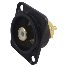 【NF2D-B-9】SOCKET RCA / PHONO BLACK D WHITE