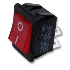【C1353AB0/1RED】SWITCH DPST 15A 250VAC RED I/O