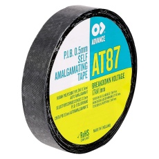 【AT87 BLACK 10M X 19MM】TAPE SELF AMALG POLYBUTE 19MM X 10M