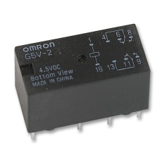 【G5V-2-DC4.5】RELAY SIGNAL DPDT 30VDC 2A