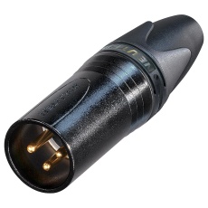 【NC3MXX-B】PLUG XLR FREE BLACK 3WAY