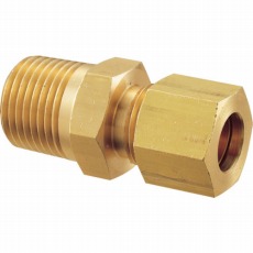 【GC-6X1/4B】黄銅製ハーフユニオン Φ6×1/4B 銅管用 くい込み継手