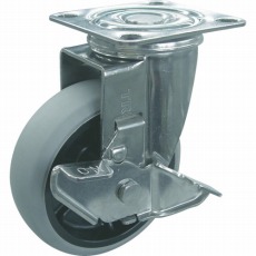 【TYSGUJ-200S】ナイロンホイールウレタンキャスター ステン金具自在S付Φ200