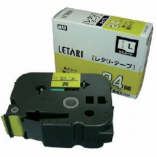 【LM-L524BY】ラベルプリンタ ビーポップミニ 24mm幅テープ 黄地黒字