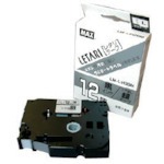 【LM-L512BM】ラベルプリンタ ビーポップミニ 12mm幅テープ つや消し銀地黒字