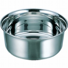 【MAU-22G】ステンレス湯桶 220×H93 2.7L ゴム付