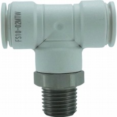 【FS10-02MTW】ファイブSUSメイルブランチティ 白 10mm・R1/4