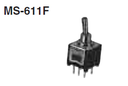 【MS611F】スイッチ トグルタイプ ON-ON DPDT(6P)