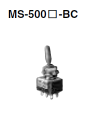 【MS500ABC-K】スイッチ トグルタイプ 黒 ON-ON
