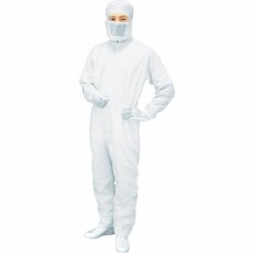 【BSC-11001-W-M】フード付カバーオール-白-M