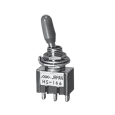 【MS169-R】スイッチ トグルタイプ レバーカラー赤 ON-OFF-ON