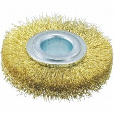 【TB-6314】ホイルブラシ 38X10mm穴 真鍮線 線径0.15