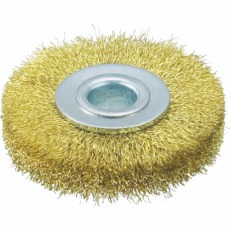 【TB-6324】ホイルブラシ 50X10mm穴 真鍮線 線径0.15