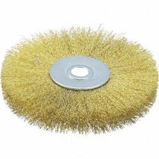 【TB-6354】ホイルブラシ 100X10mm穴 真鍮線 線径0.15