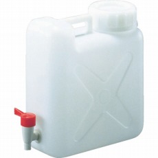 【T0316】扁平缶 広口ケミカルコック パッキン付タイプ 10L