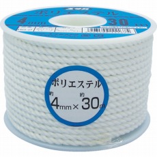 【RS-2】ロープ ポリエステルロープボビン巻 4mm×30m