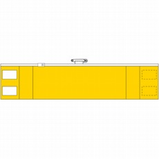 【T-84840A】ファスナー付腕章 黄