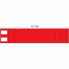 【T-84842】ファスナー付腕章 赤