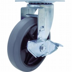 【RJ2-150NWRS-G】産業用キャスターS付自在車 150径ゴム車輪