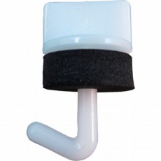 【00032447】ワンタッチプラフック 23mm 白 (100本入)