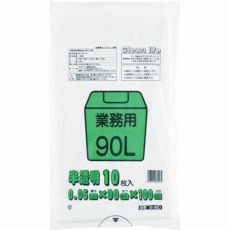 【M-90D】業務用ポリ袋90L 白半透明 (10枚入)