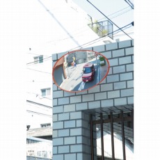 【GMH-335】ガレージミラー楕円型330mm×550mm