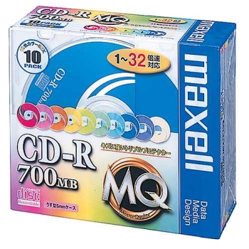 【CDR700SMIX1P10S】【在庫処分セール】CD-Rメディア(700MB・10枚・ カラーミックス)