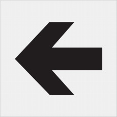 【AST-10】ステンシル 矢印(大) 文字サイズ225×270mm