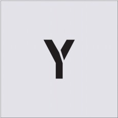 【AST-23】ステンシル Y 文字サイズ50×40mm