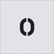 【AST-24】ステンシル 0 文字サイズ50×40mm