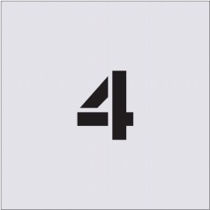 【AST-28】ステンシル 4 文字サイズ50×40mm
