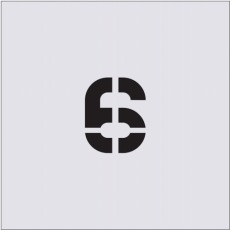 【AST-30】ステンシル 6 文字サイズ50×40mm