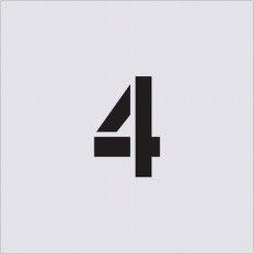 【AST-46】ステンシル 4 文字サイズ100×65mm