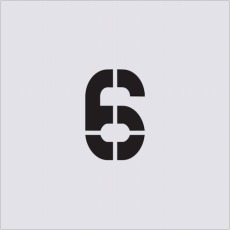 【AST-48】ステンシル 6 文字サイズ100×65mm