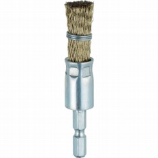【TEB6-15G】六角軸筒型ブラシΦ15X6.35 真鍮メッキ0.25 くくりタイプ