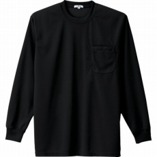 【AZ-10575-010-3L】吸汗速乾クールコンフォート 長袖Tシャツ男女兼用 ブラック 3L