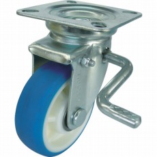 【TYPUJB-150A】耐寒性ウレタンキャスター 自在ダブルストッパー付 Φ150