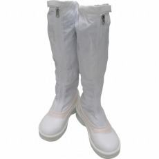 【PA9850-W-28.0】静電安全靴ファスナー付ロングブーツ ホワイト 28.0cm