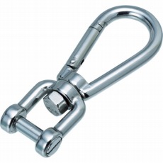 【B-2440】ステンレス スナップフックシャックル 線径5mm長さ72mm (1個入)