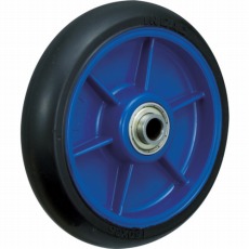 【LR-150W-BK-20】低始動抵抗キャスター 車輪のみ Φ150 黒 シャフトΦ20