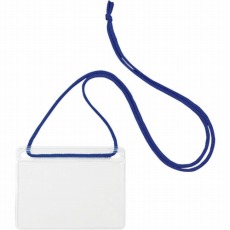 【NL-11-BU】簡易吊り下げ名札 名刺サイズ 10枚 青