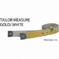 【TM1515LL-SG】テーラーメジャー1.5m 余白有 白/ゴールド