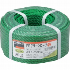 【R-630PEG】PEグリーンロープ 3つ打 線径6mmX長さ30m