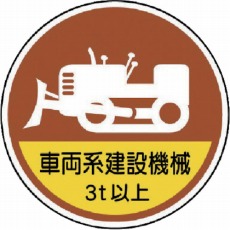 【370-98A】作業管理ステッカー車両系建設機械3t PPステッカ 35Ф 2枚1入
