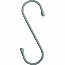 【A-820】塩ビ被覆線Sフック 白 150mm(2個入り)