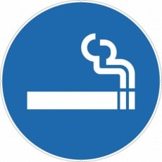 【CP38】カラープラポールサインキャッププレート 喫煙